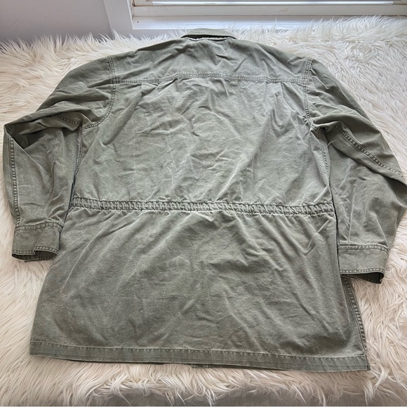 Vintage Cabelas Jacket Green Field Outdoors Safari Shacket Shooting Mens XL Tall - Picture 8 of 11
